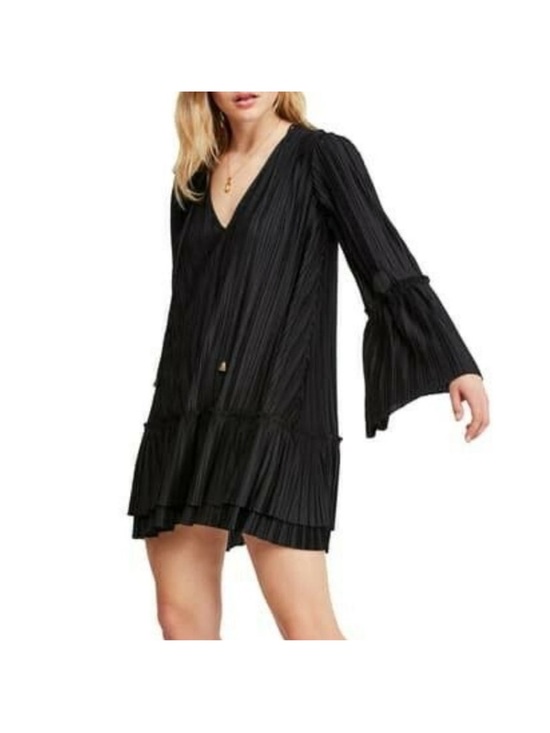 Free People Dresses & Skirts - Free‎ People Cant Help It Mini Dress Black Pleated Dress Size Small